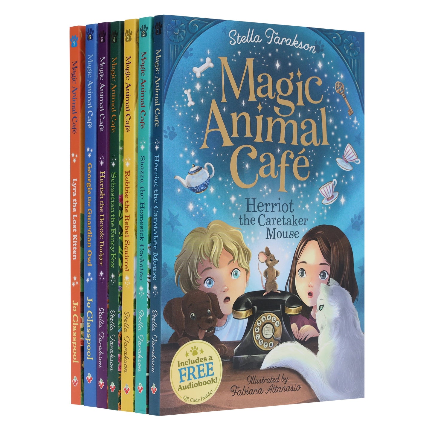 Magic Animal Cafe Series by Stella Tarakson & Jo Glasspool 7 Books Collection Set (Includes a Free Audiobooks!) - Ages 7-9 - Paperback