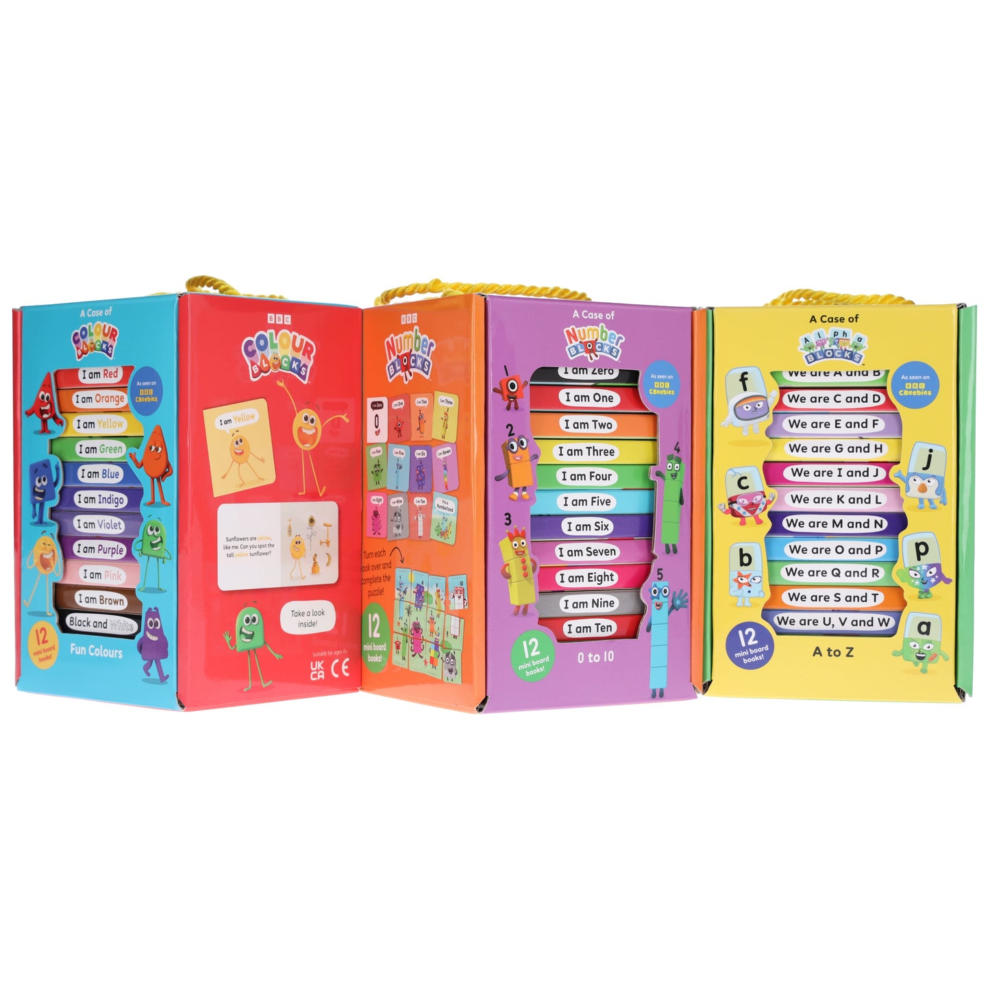A Case of Numberblocks, Alphablocks & Colourblocks 36 Mini Books Collection Set - Ages 0-5 - Board Book