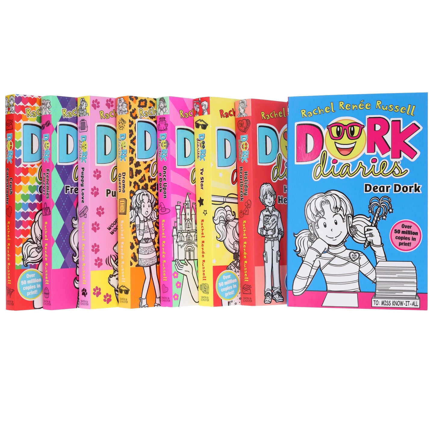 Dork Diaries Series (Vol. 5-12) By Rachel Renee Russell 8 Books Collection Set - Ages 9-14 - Paperback