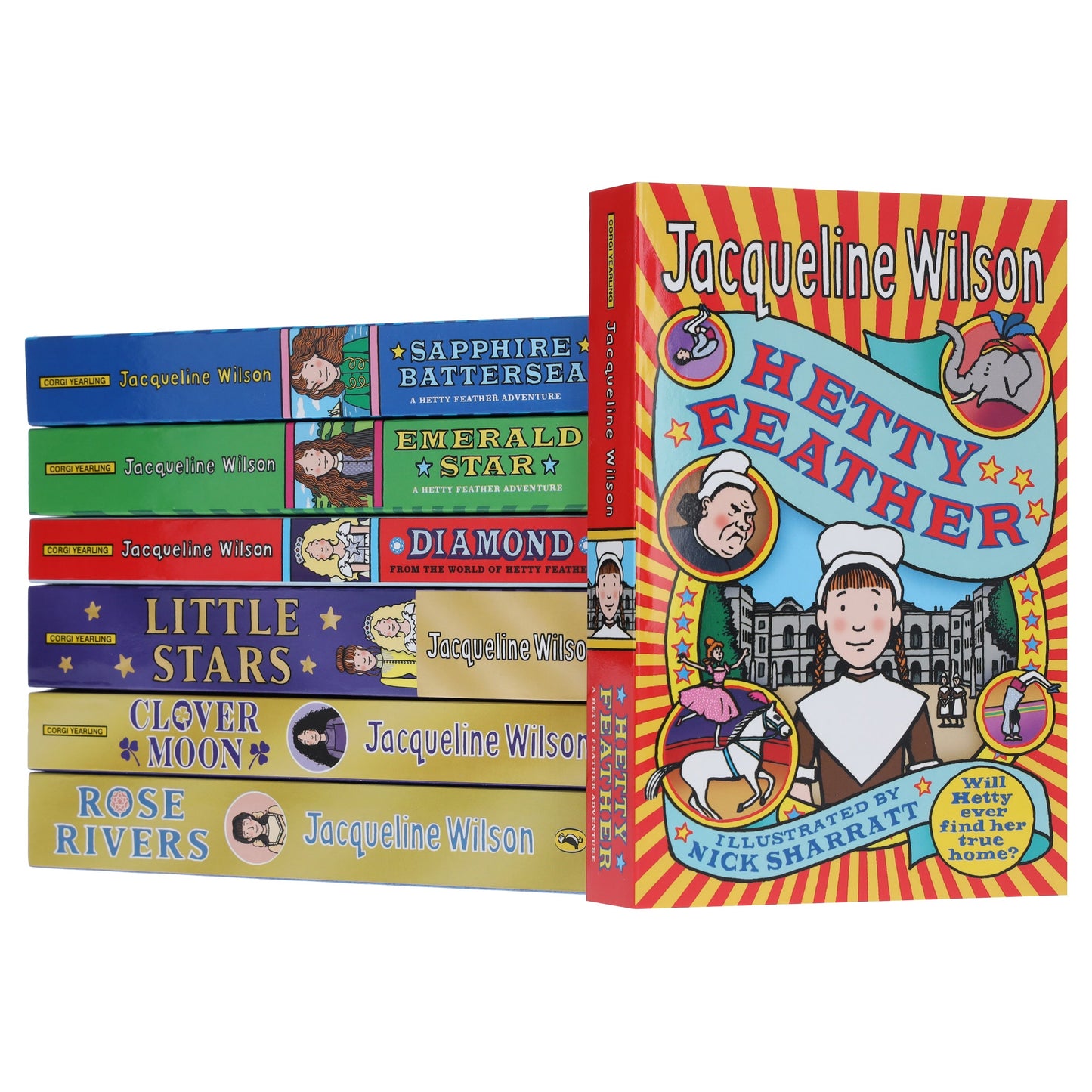 Hetty Feather Series by Jacqueline Wilson Illustrated 7 Books Collection Set - Ages 9-11 - Paperback