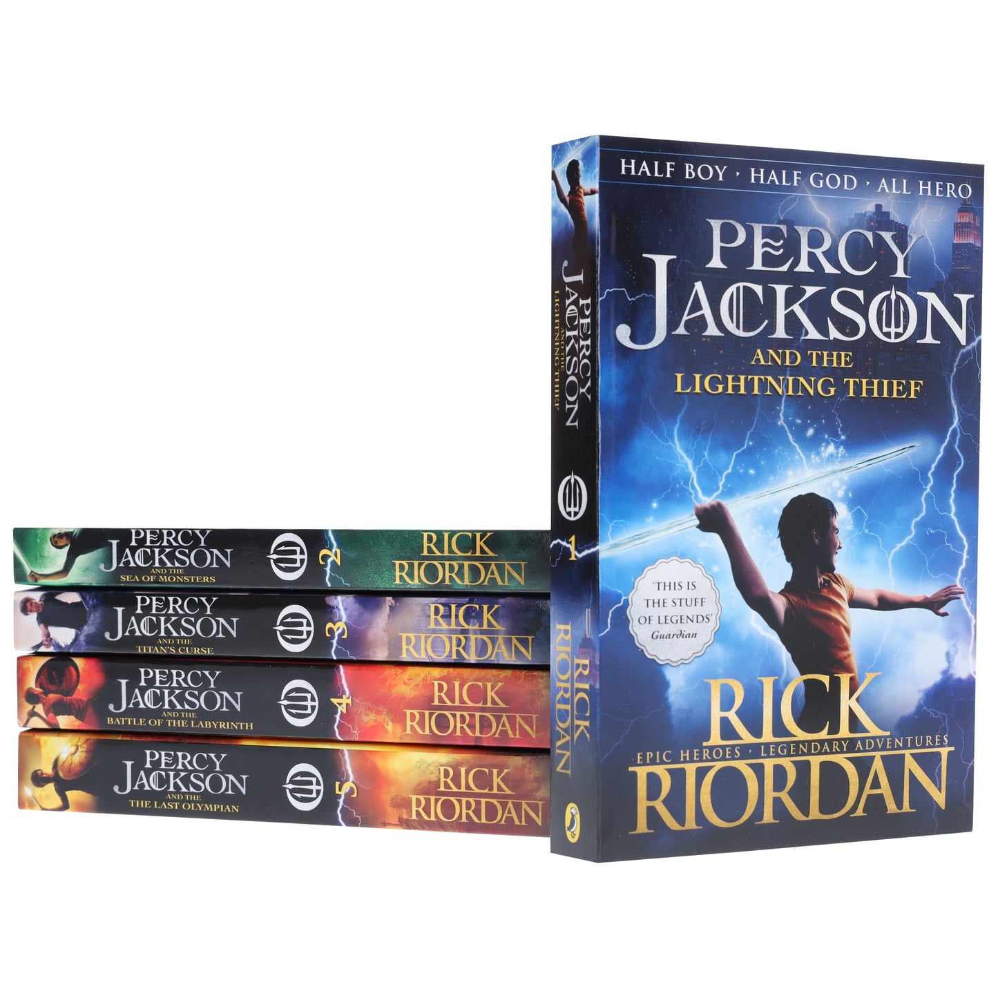 瑞克·萊爾頓 (Rick Riordan) 著《波西‧傑克森系列》5 本書合集盒裝 - 年齡 9-14 歲 - 平裝