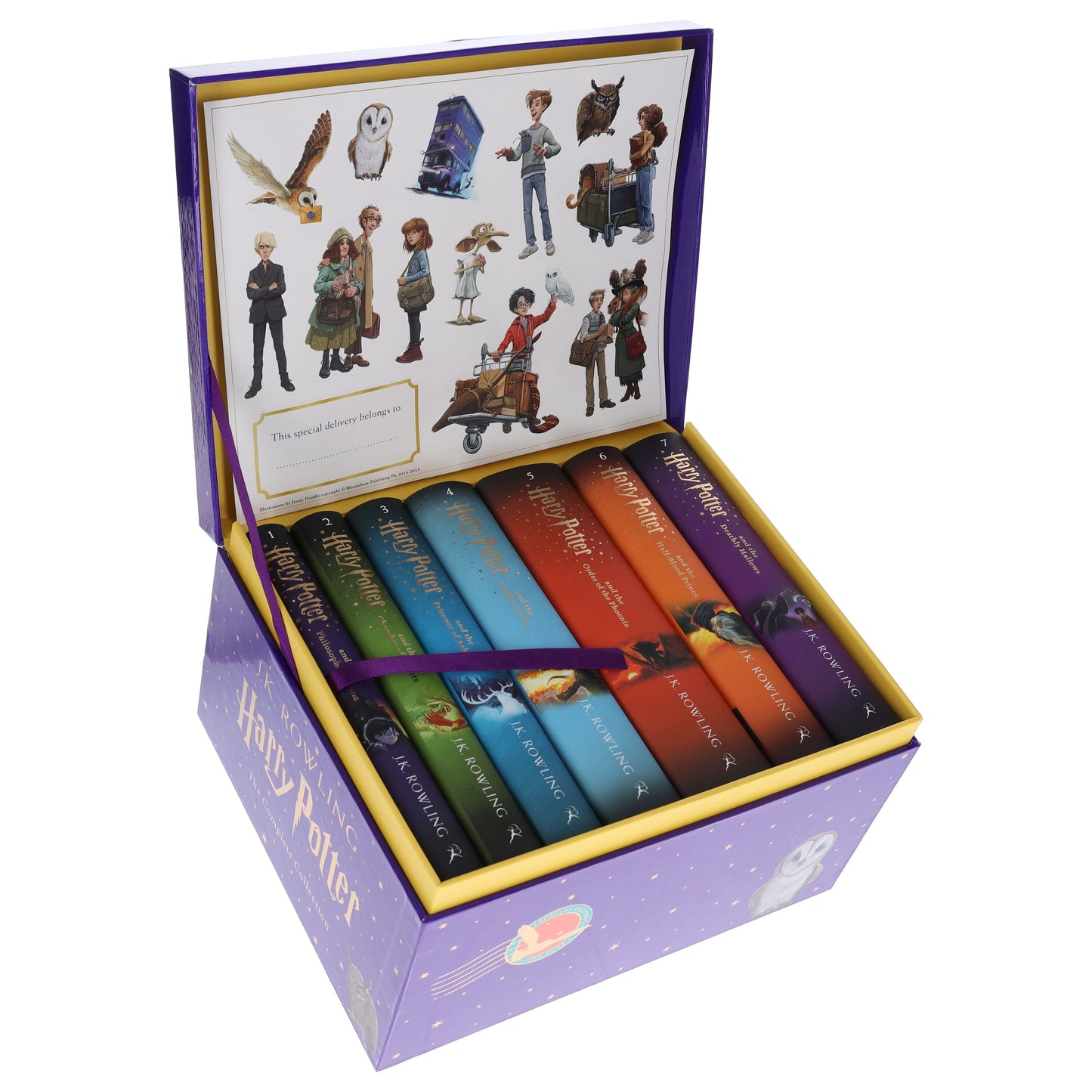 Harry Potter Magical Owl Post Box Set by J.K. Rowling: Complete 7 Books Children’s Collection With Fun Character Stickers! - Ages 9-11 - Hardback