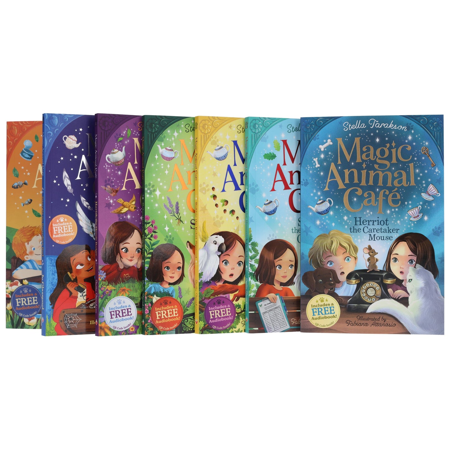 Magic Animal Cafe Series by Stella Tarakson & Jo Glasspool 7 Books Collection Set (Includes a Free Audiobooks!) - Ages 7-9 - Paperback