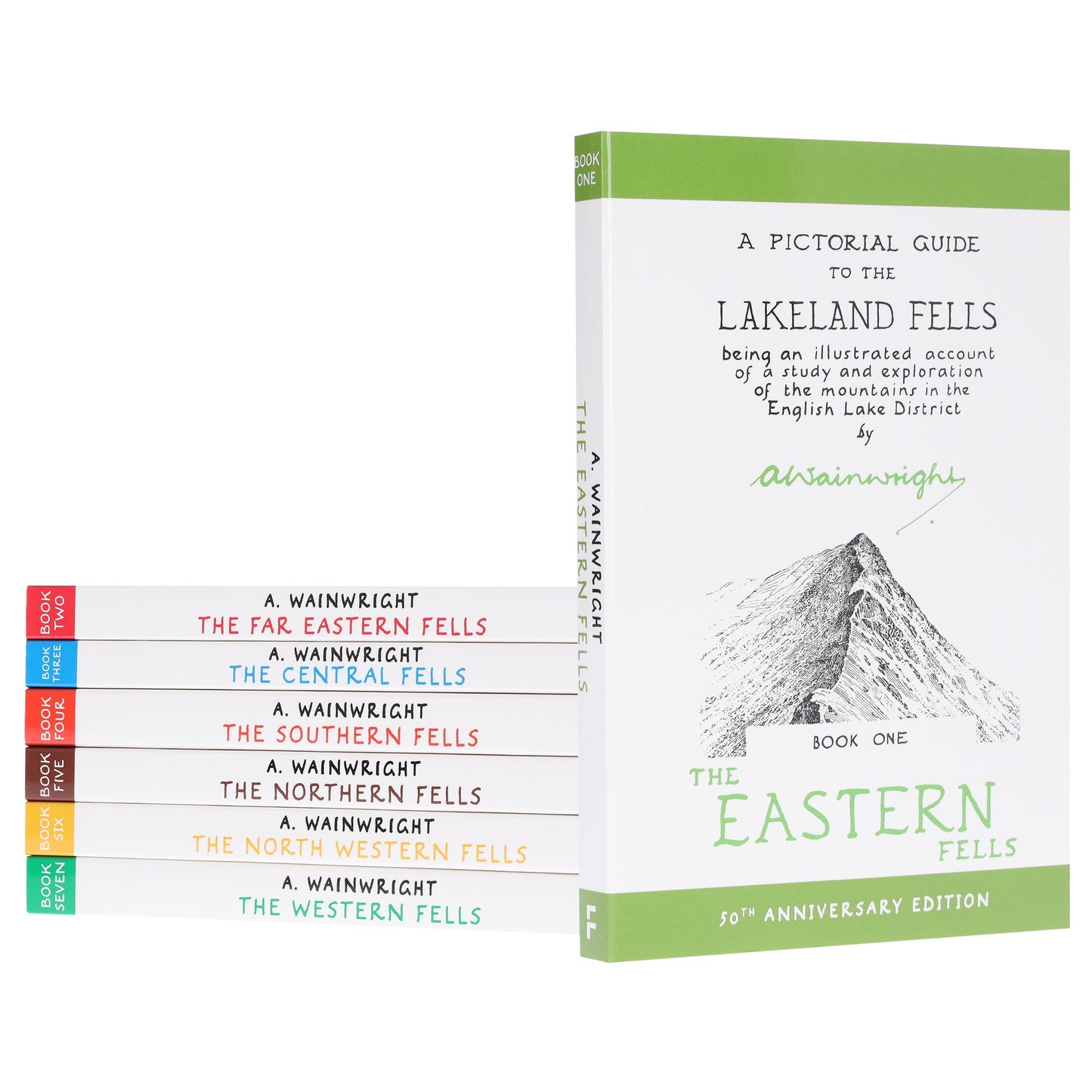 The Pictorial Guides to the Lakeland Fells by Alfred Wainwright: 50th Anniversary Edition 7 Books Box Set - Non-Fiction - Paperback