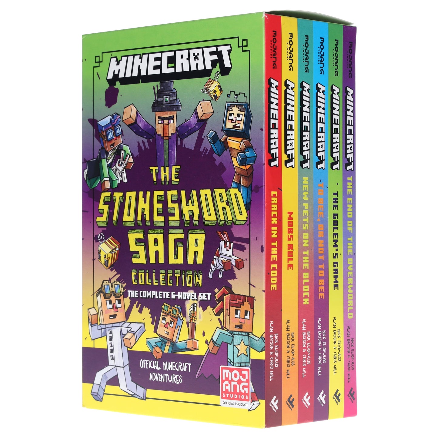 Mojang AB 的 Minecraft The Stonesword Saga 系列：全套 6 本小說 - 適合年齡 5-10 歲 - 平裝本