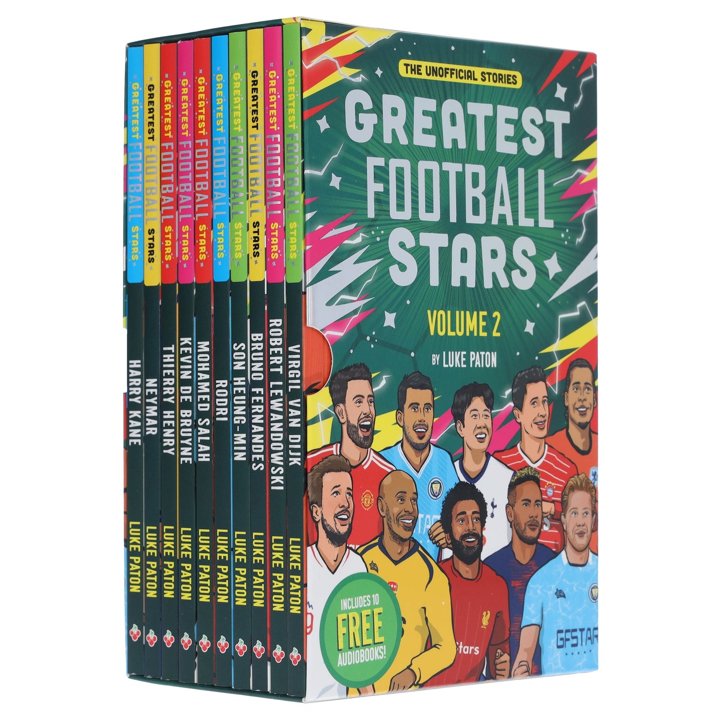 The Greatest Football Stars (Volume 2) by Luke Paton 10 Books Collection Box Set (Includes 10 Free Audiobooks!) - Ages 7-9 - Paperback