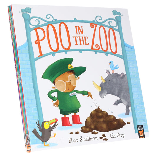 Poo In The Zoo Series By Steve Smallman 5 Books Picture Stories Collection - Ages 3-6 - Paperback 0-5 Little Tiger Press Group