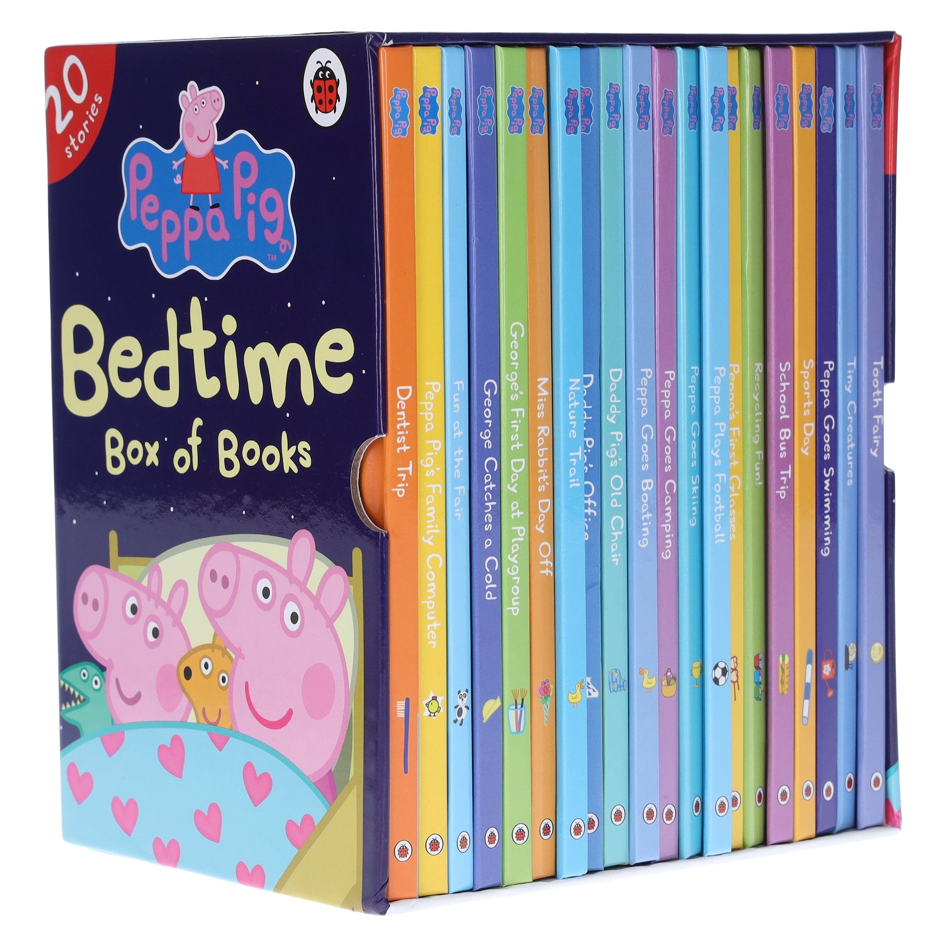 Peppa Pig Bedtime Stories 20 Hardback Books Box Set By Ladybird - Ages 0-5 B2D DEALS Penguin