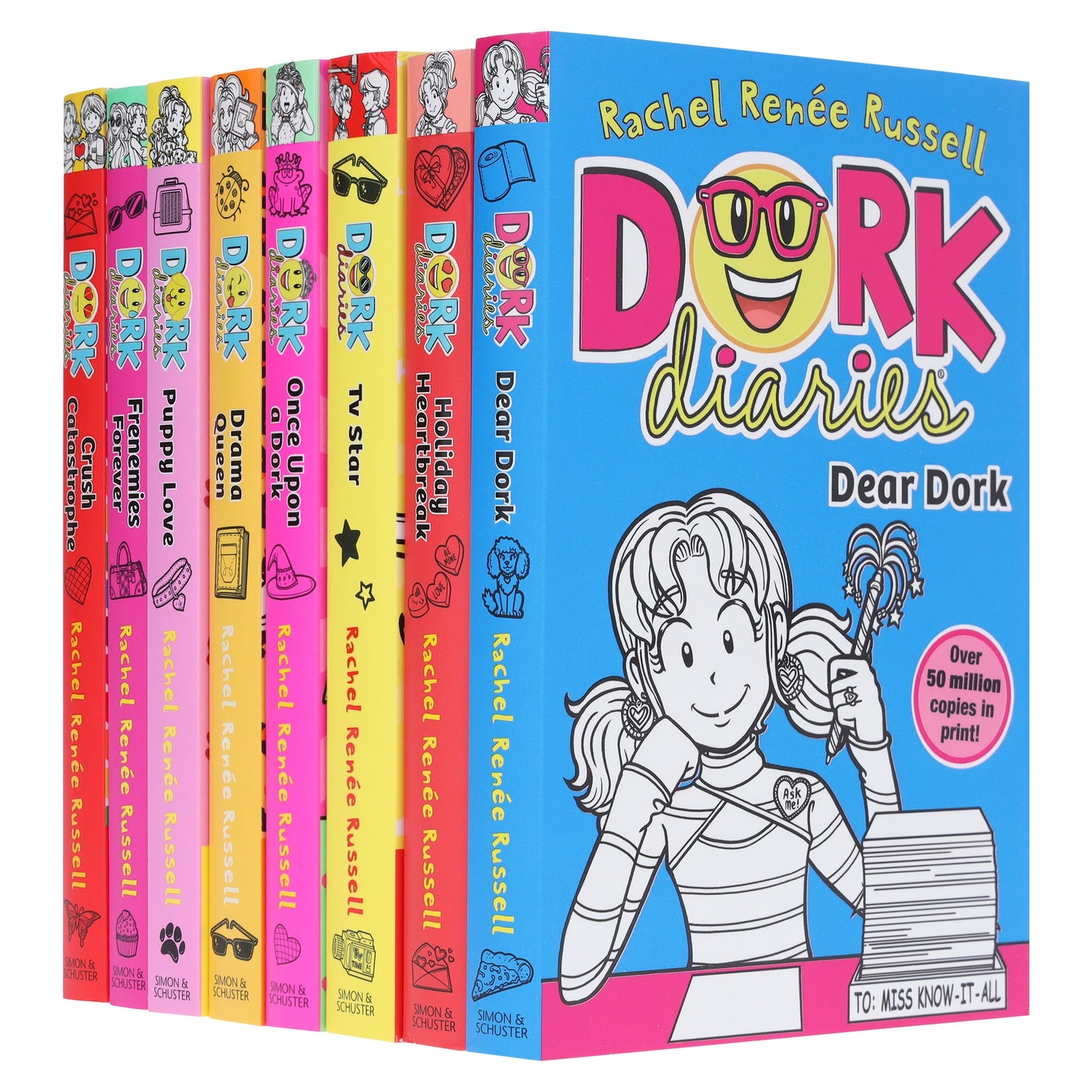 Dork Diaries Series (Vol. 5-12) By Rachel Renee Russell 8 Books Collection Set - Ages 9-14 - Paperback
