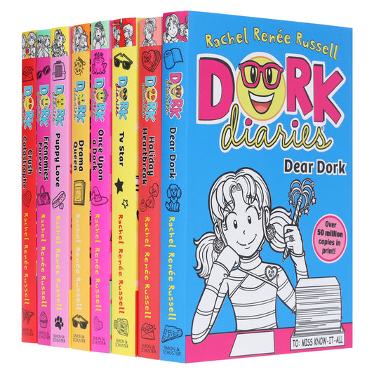 Dork Diaries Series (Vol. 5-12) By Rachel Renee Russell 8 Books Collection Set - Ages 9-14 - Paperback