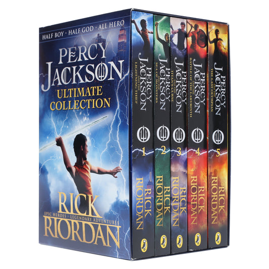 瑞克·萊爾頓 (Rick Riordan) 著《波西‧傑克森系列》5 本書合集盒裝 - 年齡 9-14 歲 - 平裝