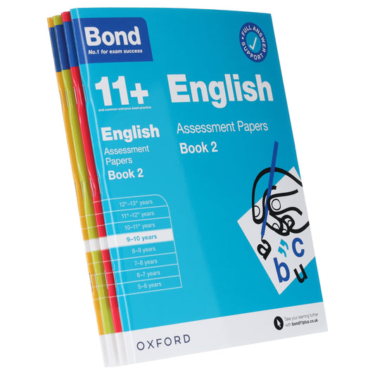 Bond 11+ 評量試卷第 2 冊（9-10 歲）牛津出版社 4 本套裝 - 平裝