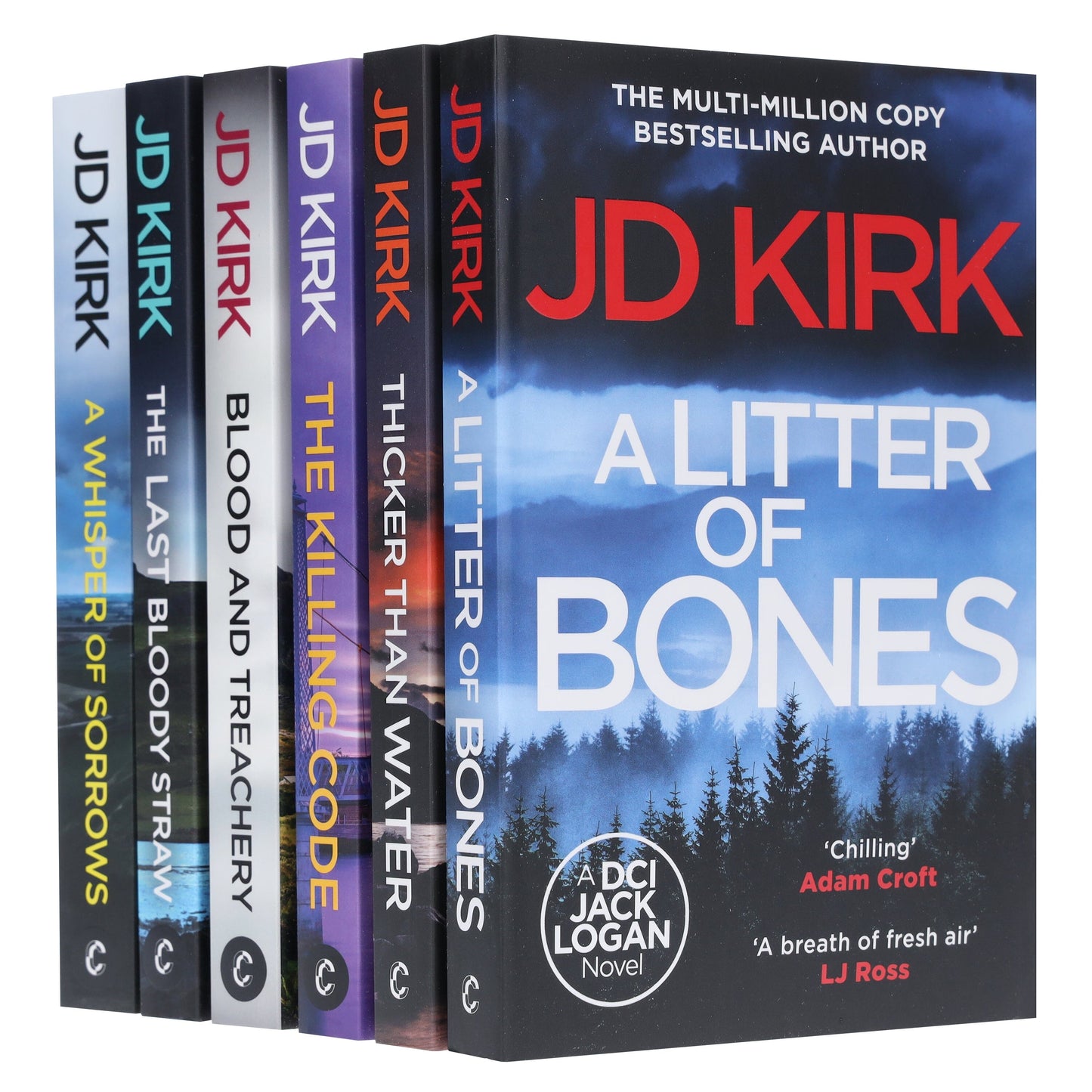 DCI Logan Crime Thrillers Series by JD Kirk 6 Books Collection Set (Book 1-6) - Fiction - Paperback