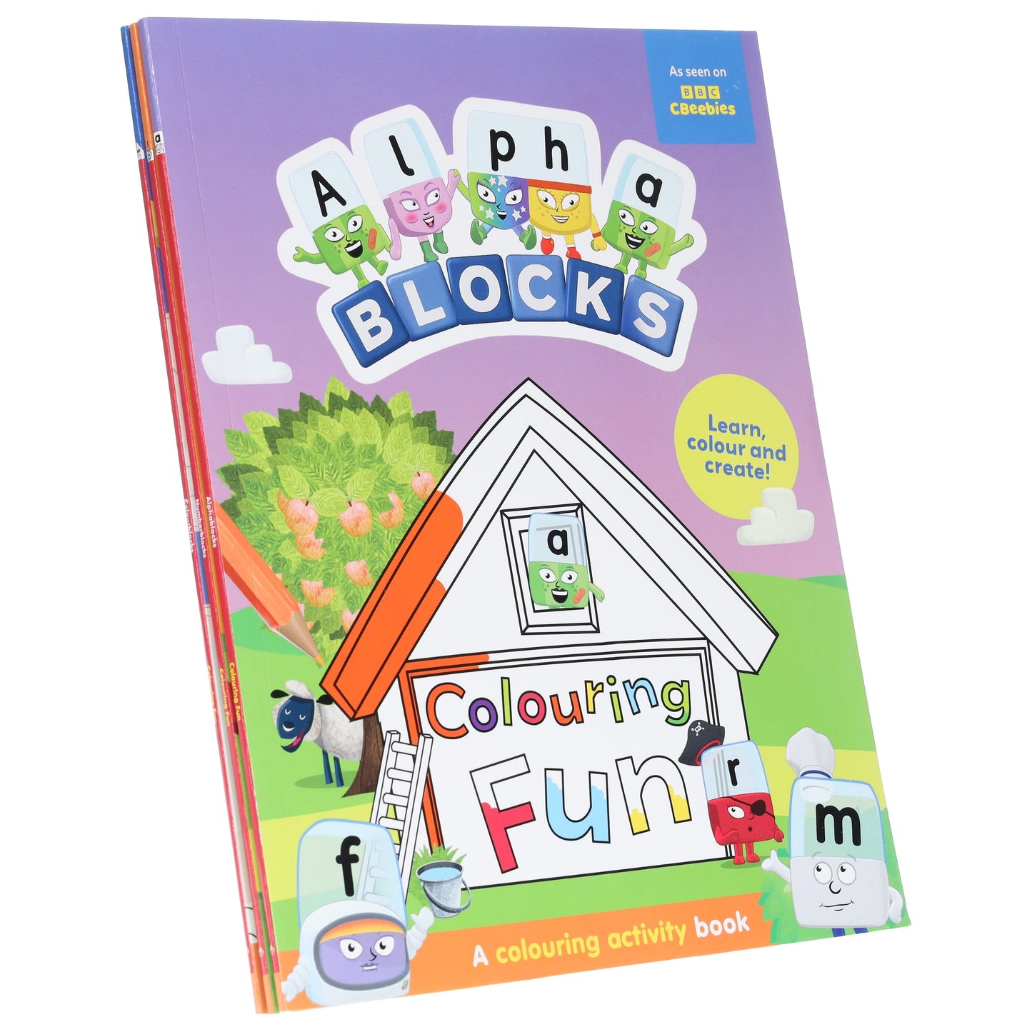 Numberblocks、Colourblocks 和 Alphablocks 趣味著色本 3 冊套裝 - 適合年齡 3-6 歲 - 平裝
