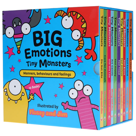 Big Emotions Tiny Monsters Manners, Behaviours & Feelings 10 Books Collection Box Set - Ages 3-5 - Board Book