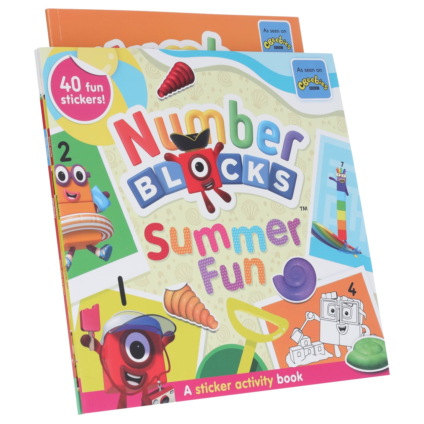 Numberblocks 趣味著色貼紙活動書籍合集 3 冊 - 適合 3 歲以上兒童 - 平裝