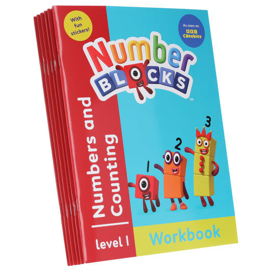 Numberblocks and Alphablocks Level 1 Collection 6 Workbooks Set With Fun Stickers - Ages 3-5 - Paperback
