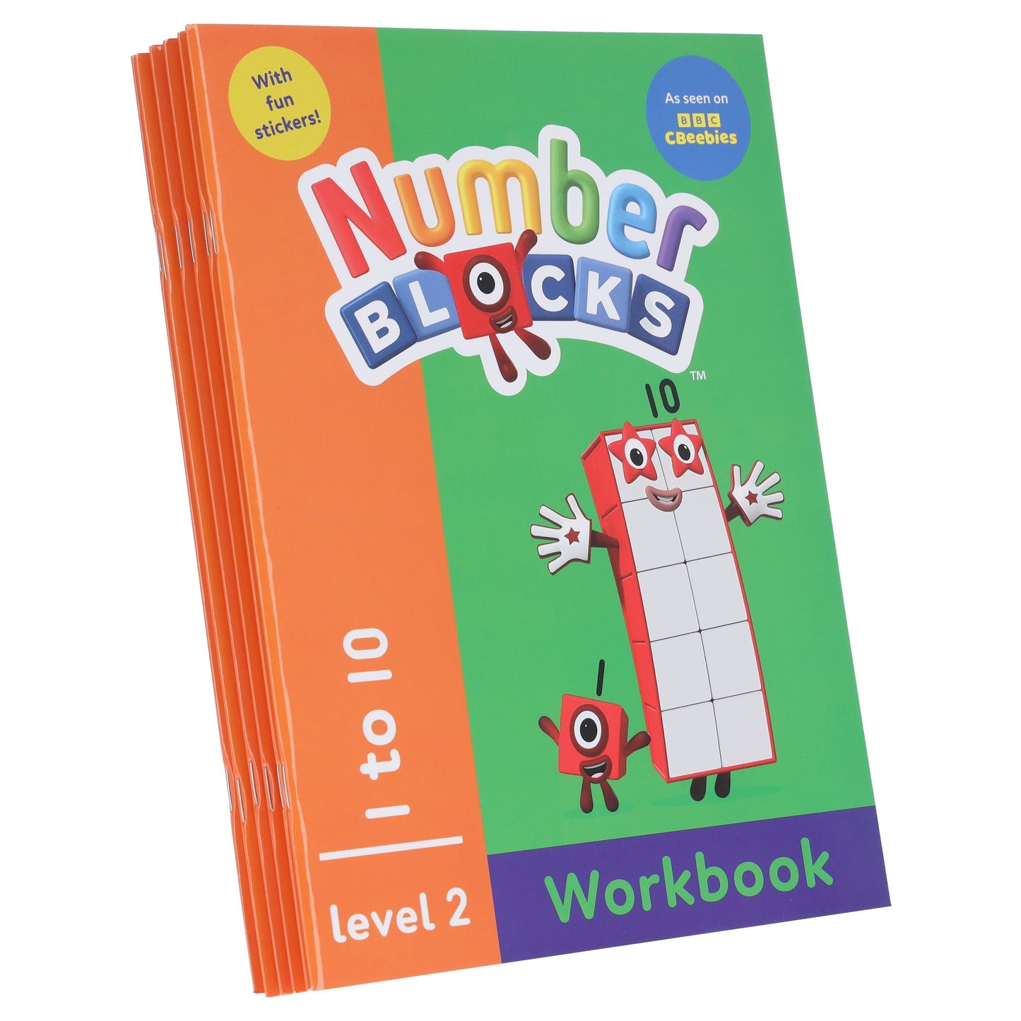 Numberblocks and Alphablocks (Orange: Level 2) Collection 6 Workbooks Set With Fun Stickers - Ages 3-5 - Paperback