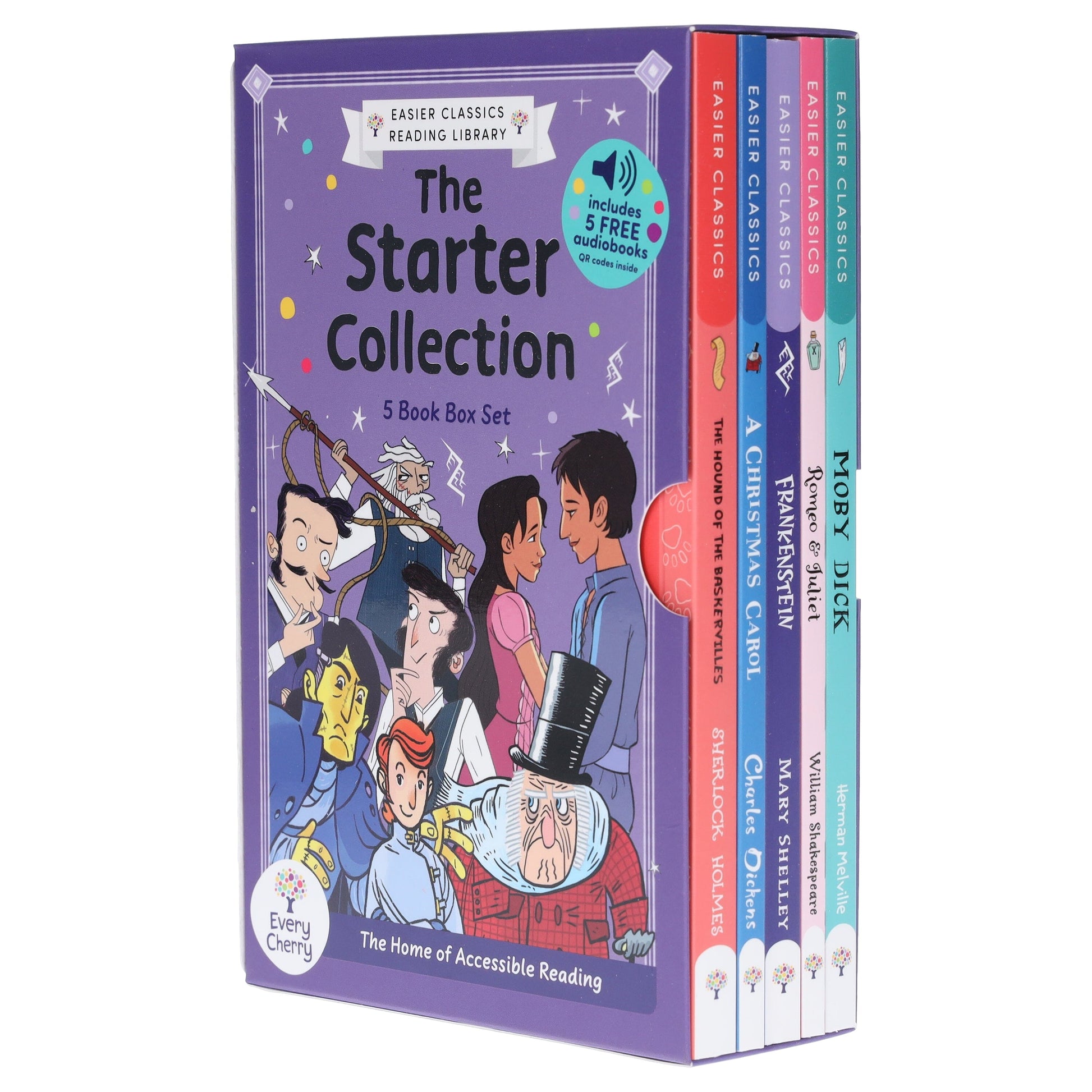 Easier Classics Reading Library: The Starter Collection 5 Books Box Set with Free Audio Books - Ages 7+ - Paperback 7-9 Sweet Cherry Publishing