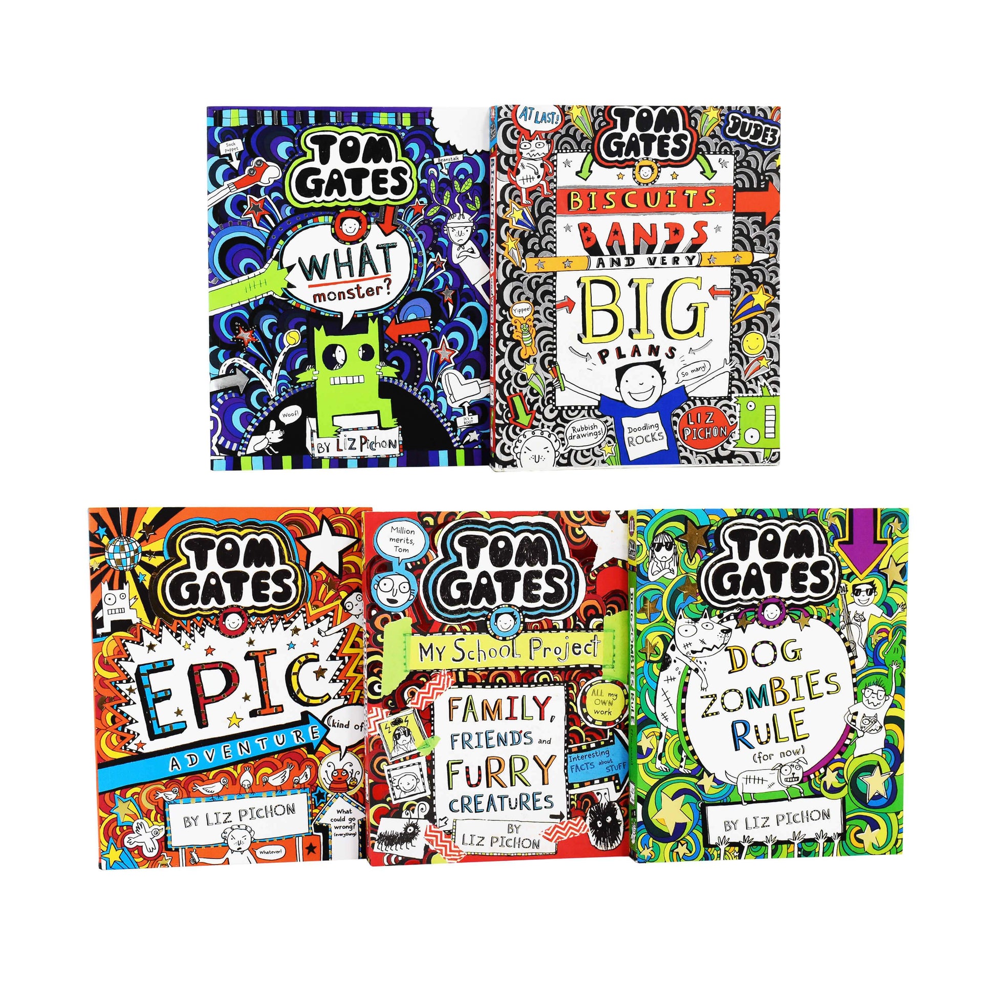 Tom Gates 5 Books Collection Set Series 3 (11-15) By Liz Pichon - Ages 7-9 - Paperback 7-9 Scholastic