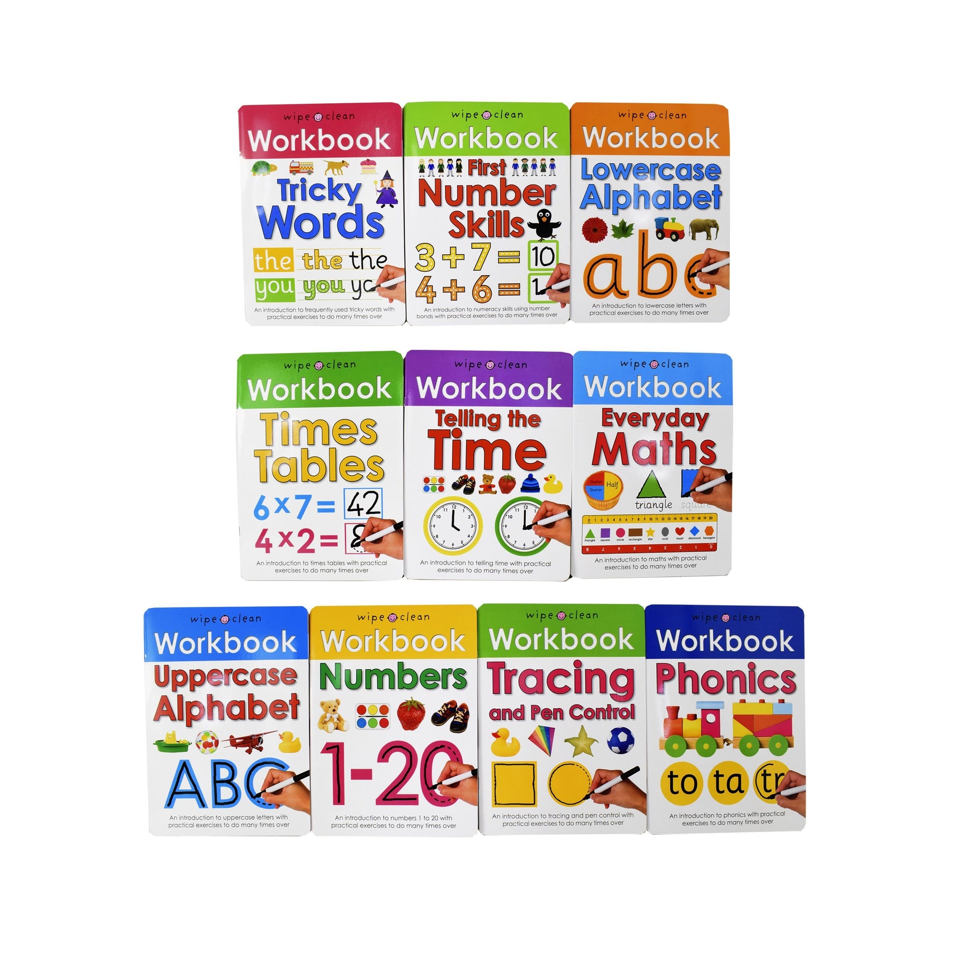 Wipe and Clean Workbooks 10 Book Collection - Ages 0-5 - Paperback 0-5 Priddy Books