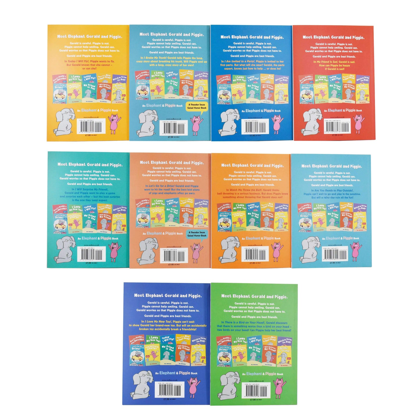 The Wonderful World of Elephant and Piggie Series 10 Books Collection Box Set by Mo Willems - Paperback - Age 5-7 5-7 Walker Books