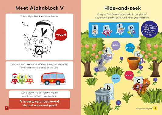 Numberblocks and Alphablocks (Orange: Level 2) Collection 6 Workbooks Set With Fun Stickers - Ages 3-5 - Paperback