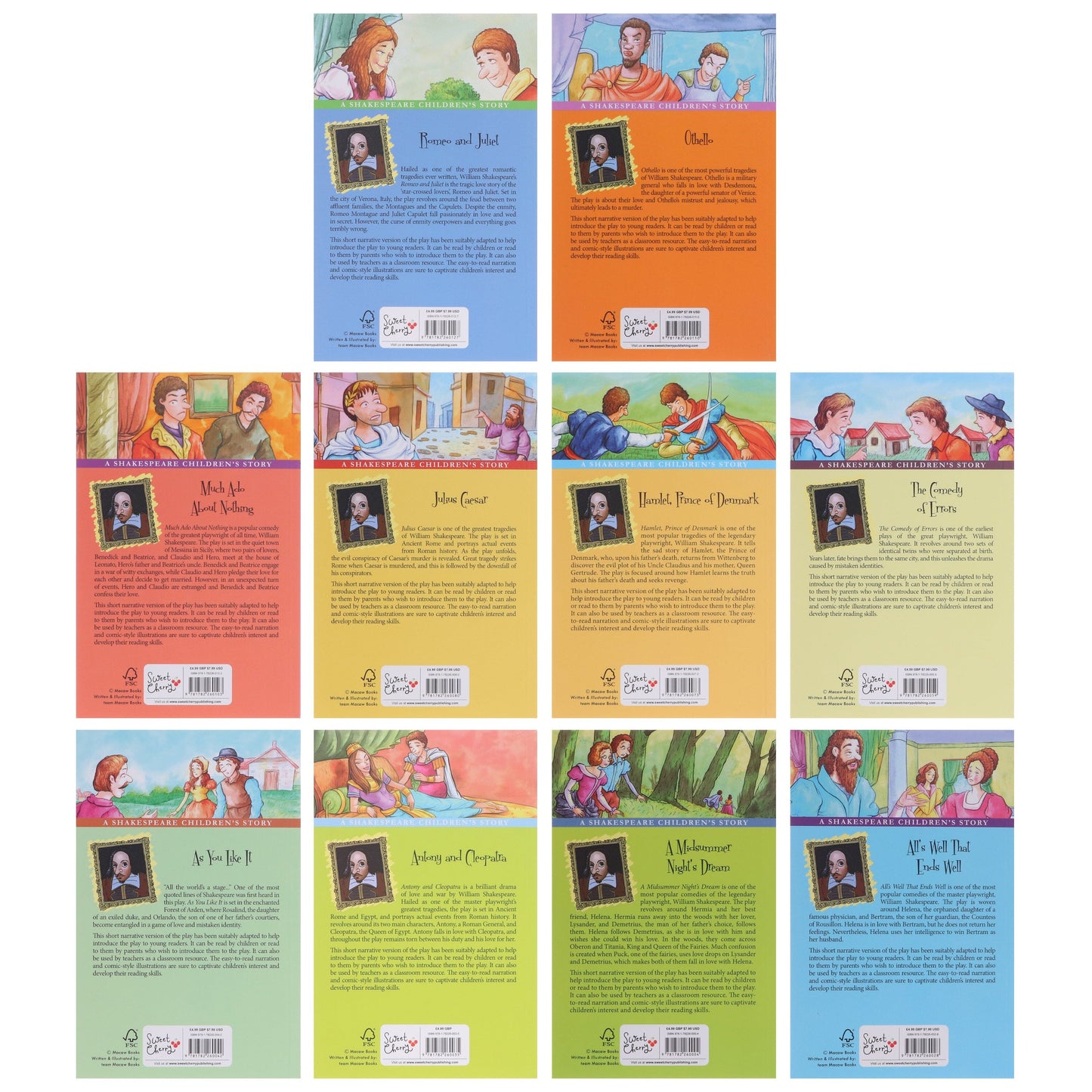 Shakespeare Children's Stories 20 Books Collection - Ages 7-9 - Paperback 7-9 Sweet Cherry Publishing