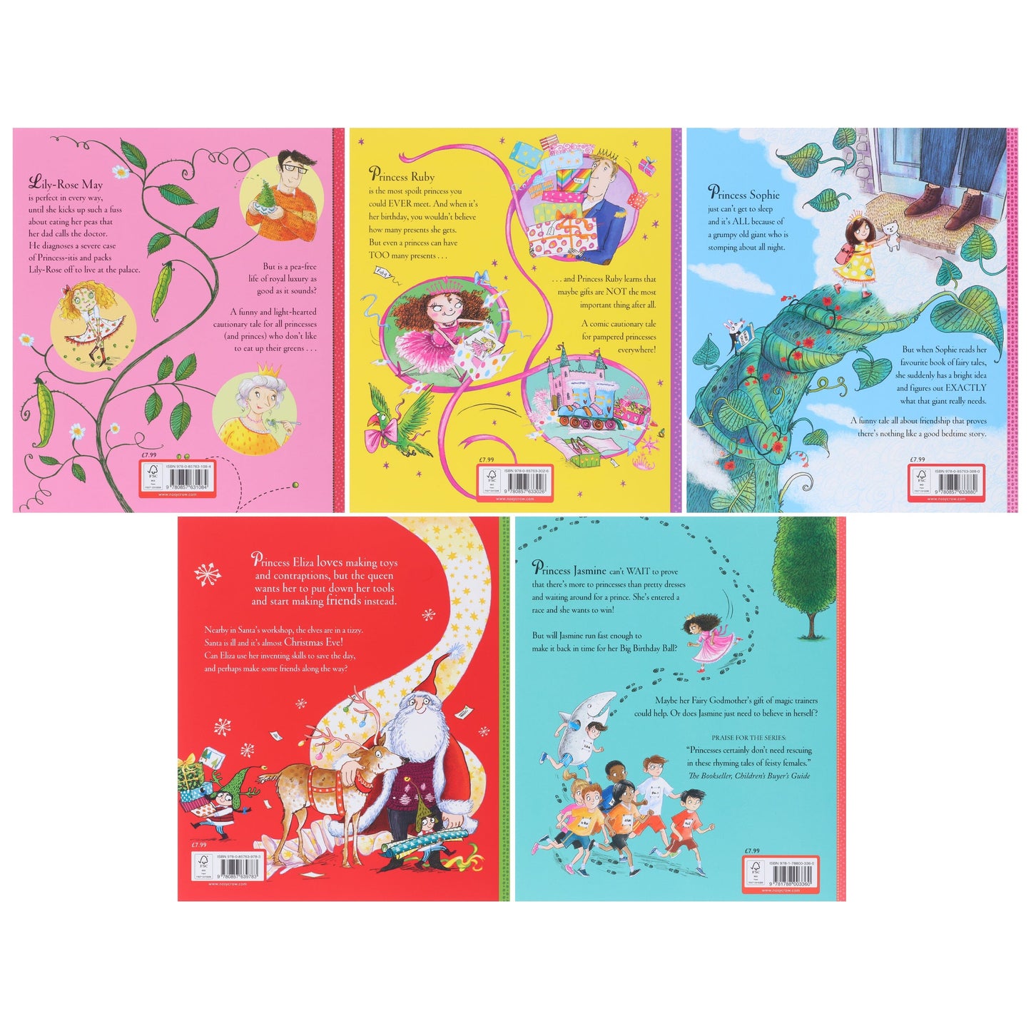 The Princess Series By Caryl Hart Illustrated 5 Books Collection Set - Ages 3-5 - Paperback