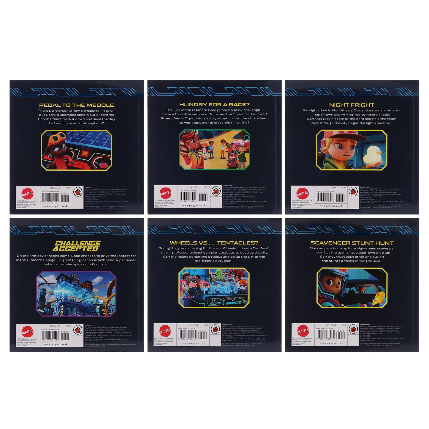 Hot Wheels: Let’s Race Collection 6 Picture Storybook Collection Set - Ages 3+ - Paperback