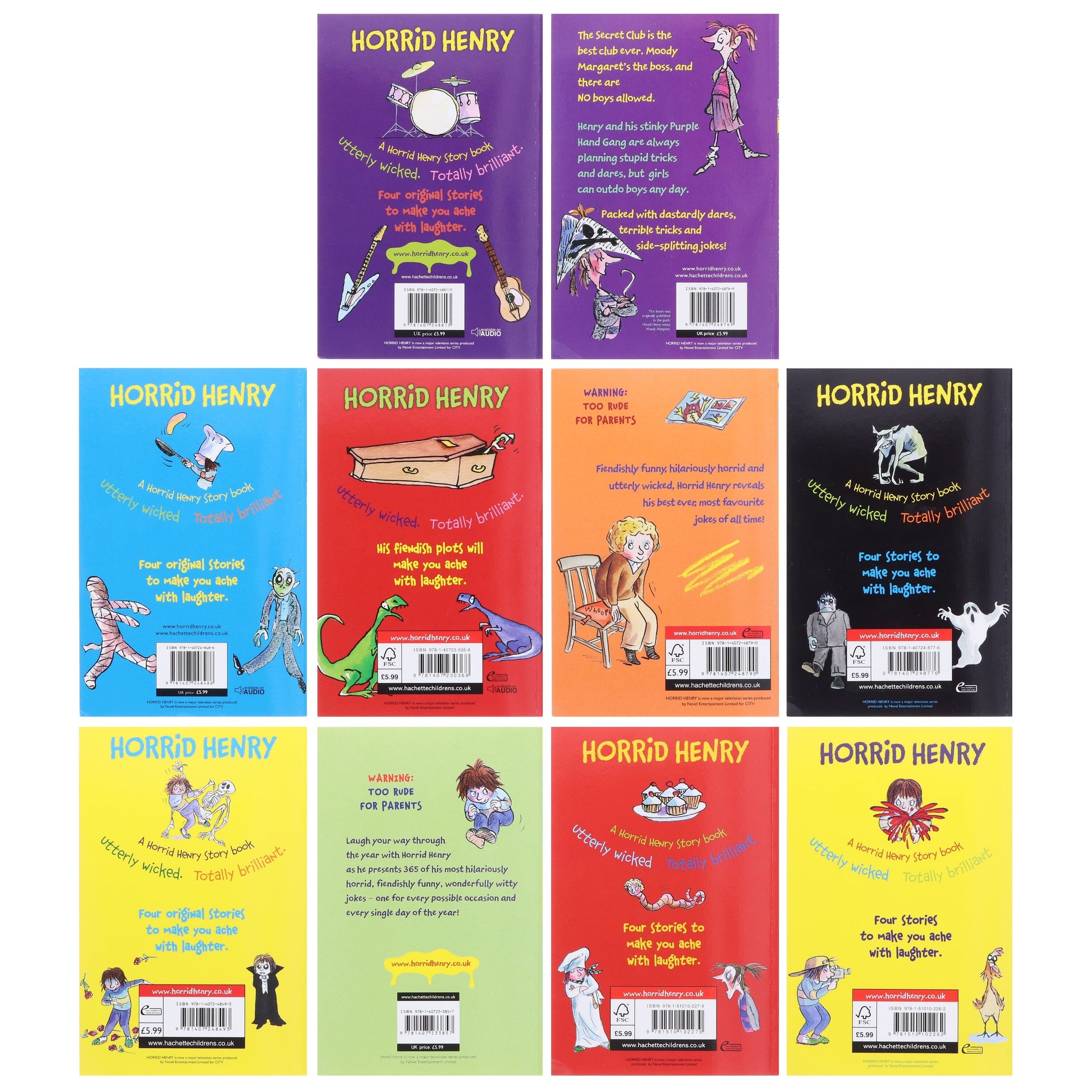 Horrid Henry 10 Books Collection Set by Francesca Simon - Age 6-11 - Paperback 7-9 Orion Children's Books