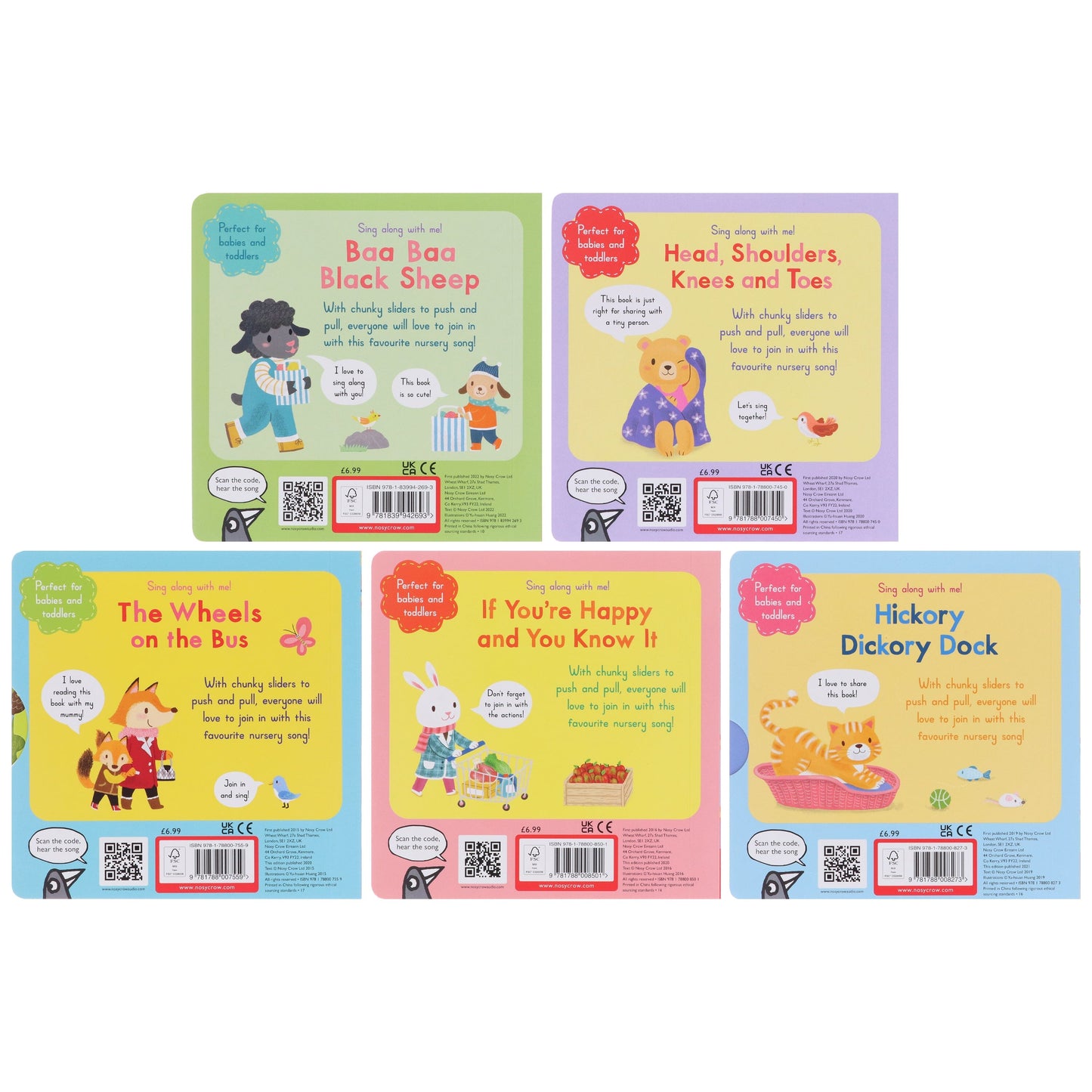 Sing Along With Me! Series By Yu-hsuan Huang 5 Books Collection Set - Ages 1-3 - Board Book