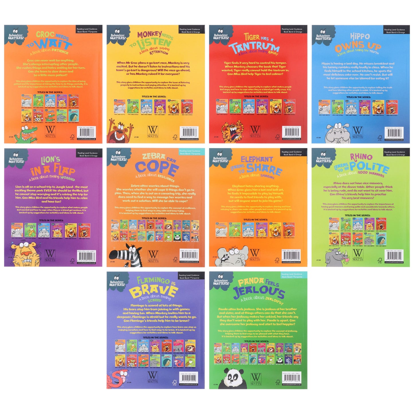 Behaviour Matters Series by Sue Graves & Trevor Dunton Illustrated 10 Books Collection Set - Ages 4-7 - Paperback