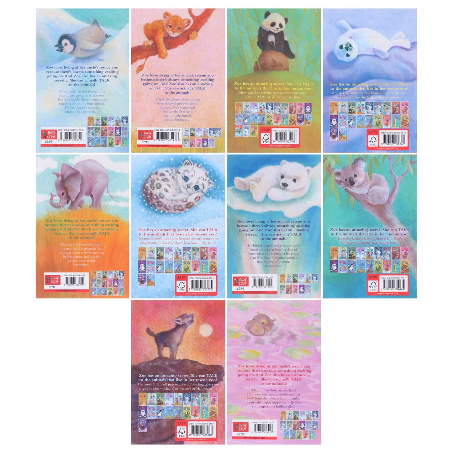 Zoes Rescue Zoo Series 1 By Amelia Cobb 10 Books Collection Set - Ages 5-7 - Paperback