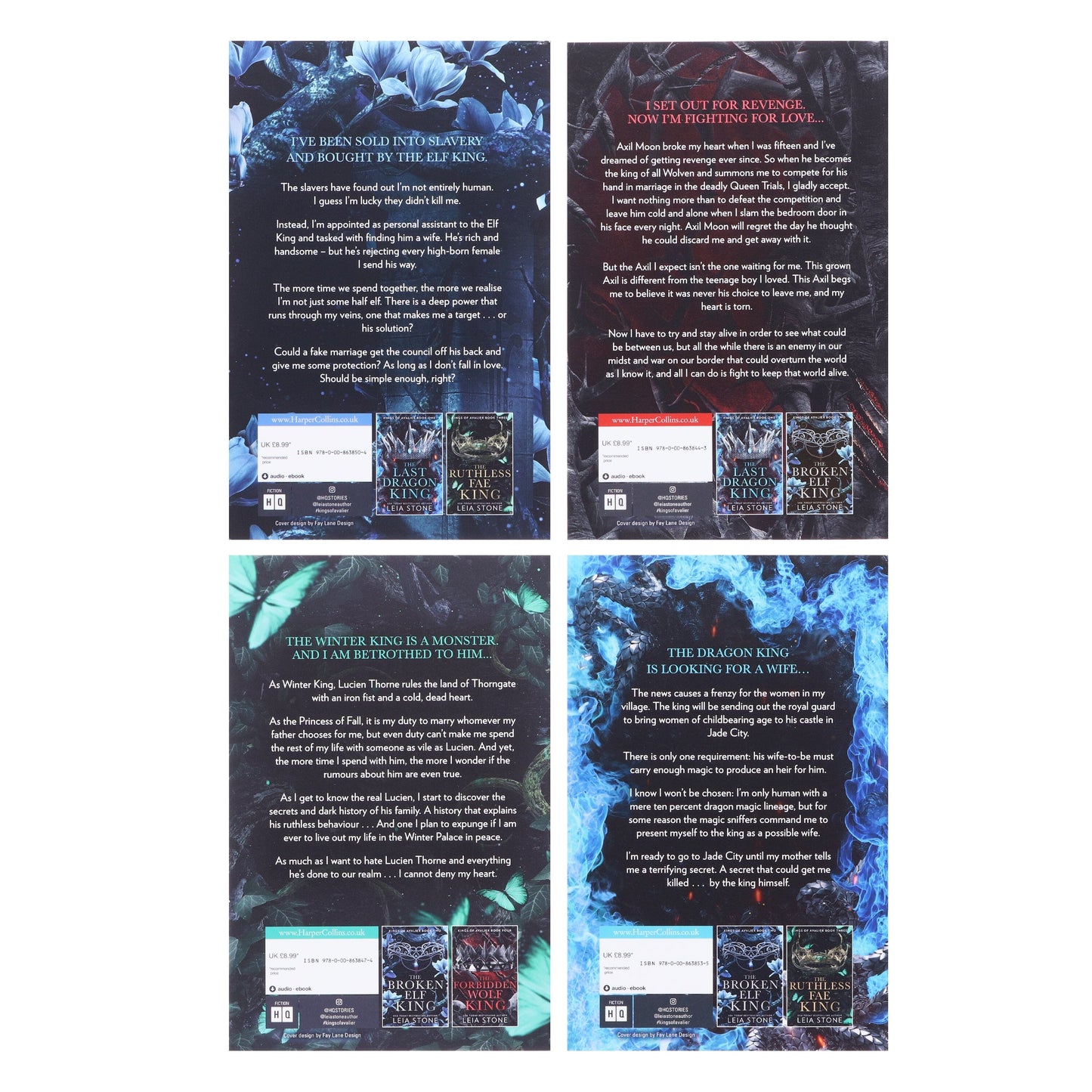 Kings of Avalier Series By Leia Stone 4 Books Collection Set - Fiction - Paperback