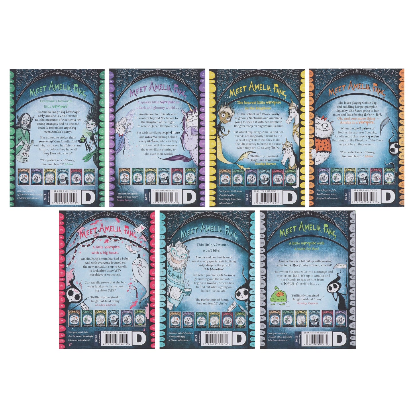 Amelia Fang Series by Laura Ellen Anderson 7 Books Collection Set - Ages 7-10 - Paperback