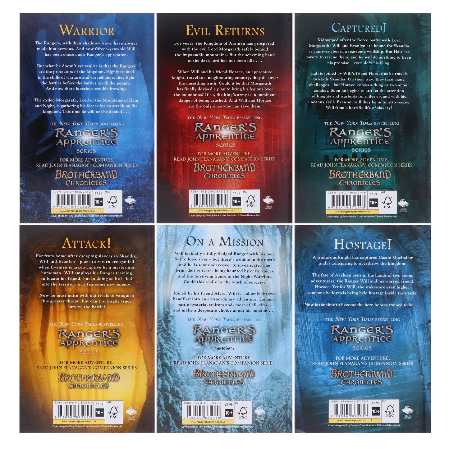 遊騎兵學徒系列 1-6 冊，作者：約翰弗拉納根 - 適合 9-11 歲兒童 - 平裝本