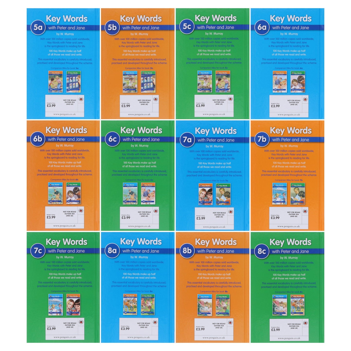 Ladybird Key Words with Peter and Jane 36 Books Collection Box Set - Ages 5-7 - Hardback