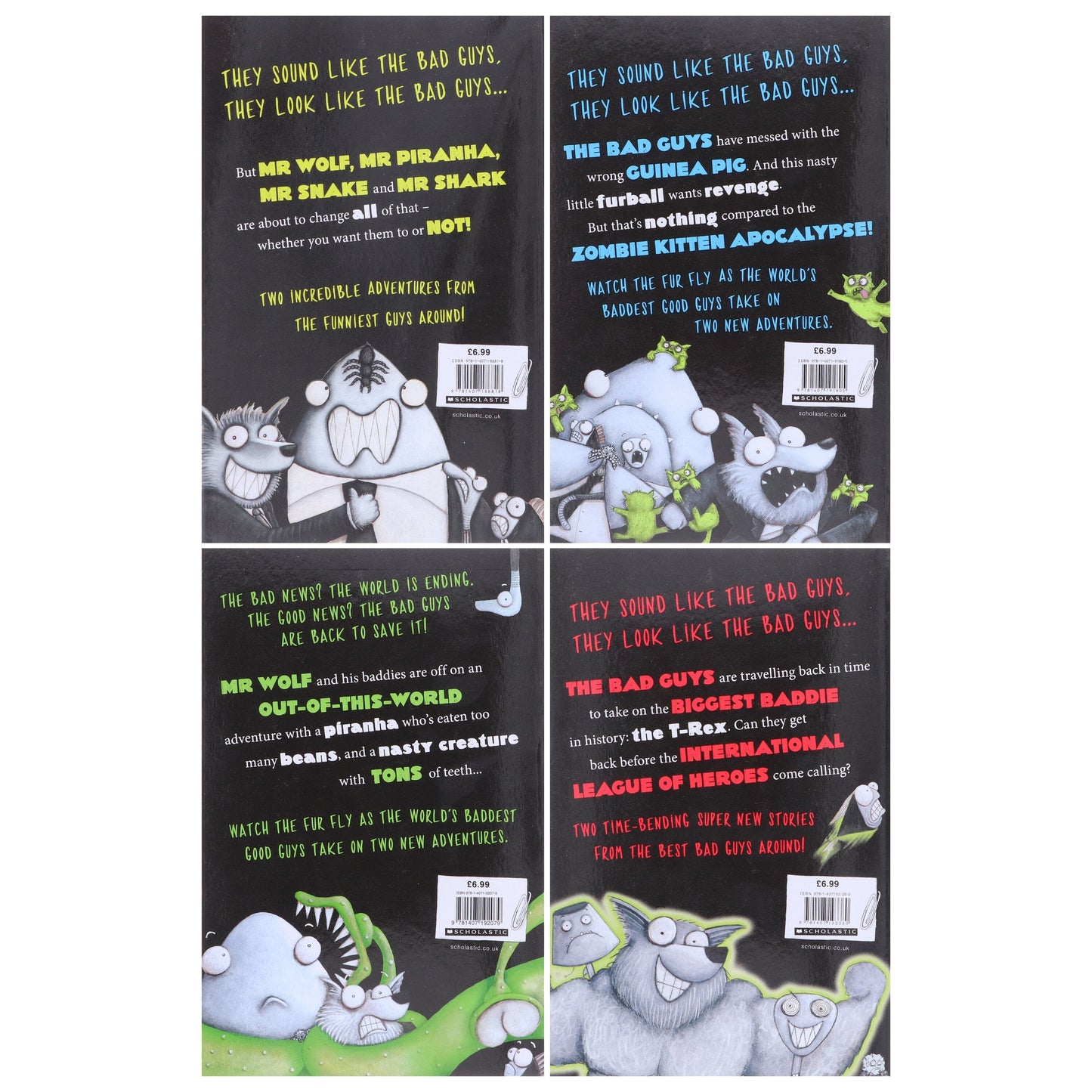 《壞傢伙們》系列，作者：Aaron Blabey：1-8 集，共 4 本 - 適合 7-9 歲兒童 - 平裝本