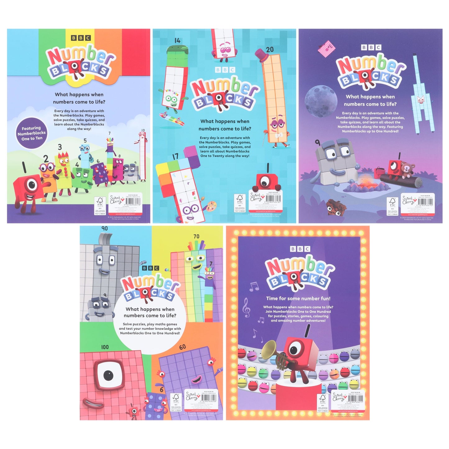 Numberblocks Fun Activity Annuals 1-5 Collection: 5 Books Set By Sweet Cherry Publishing - Ages 4+ - Paperback 3-5 Sweet Cherry Publishing