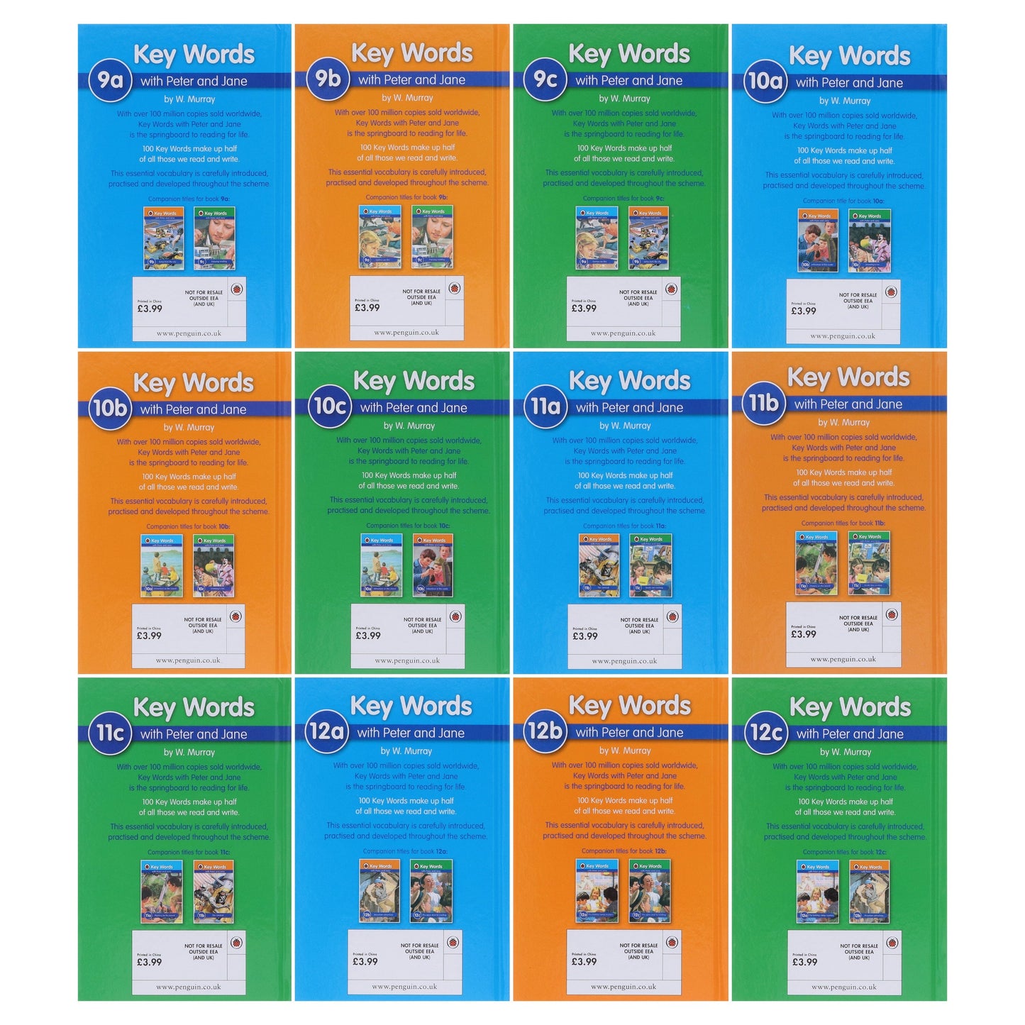 Ladybird Key Words with Peter and Jane 36 Books Collection Box Set - Ages 5-7 - Hardback