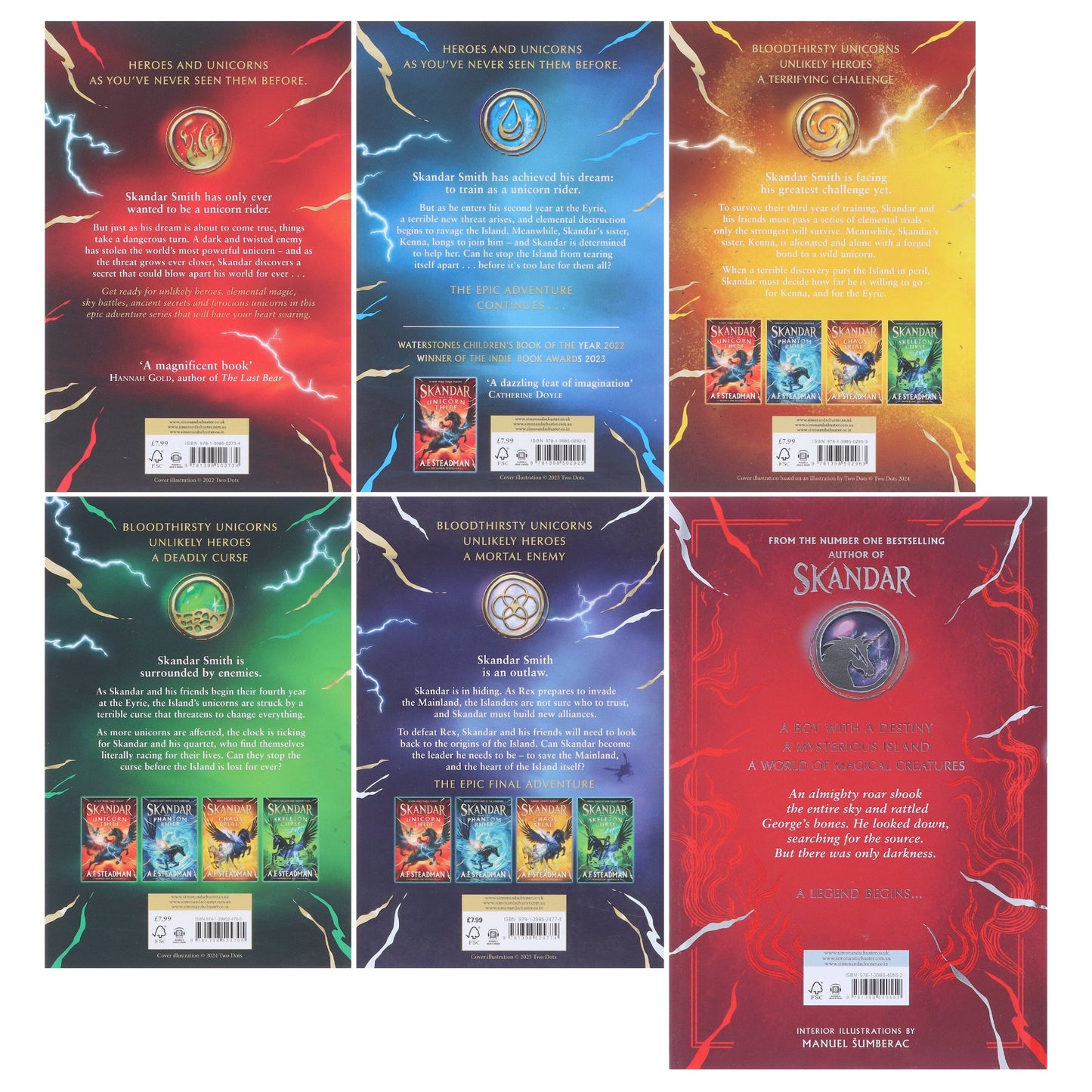 Skandar Series By A.F. Steadman 6 Books Collection Set - Ages 9-12 - Paperback/Hardback