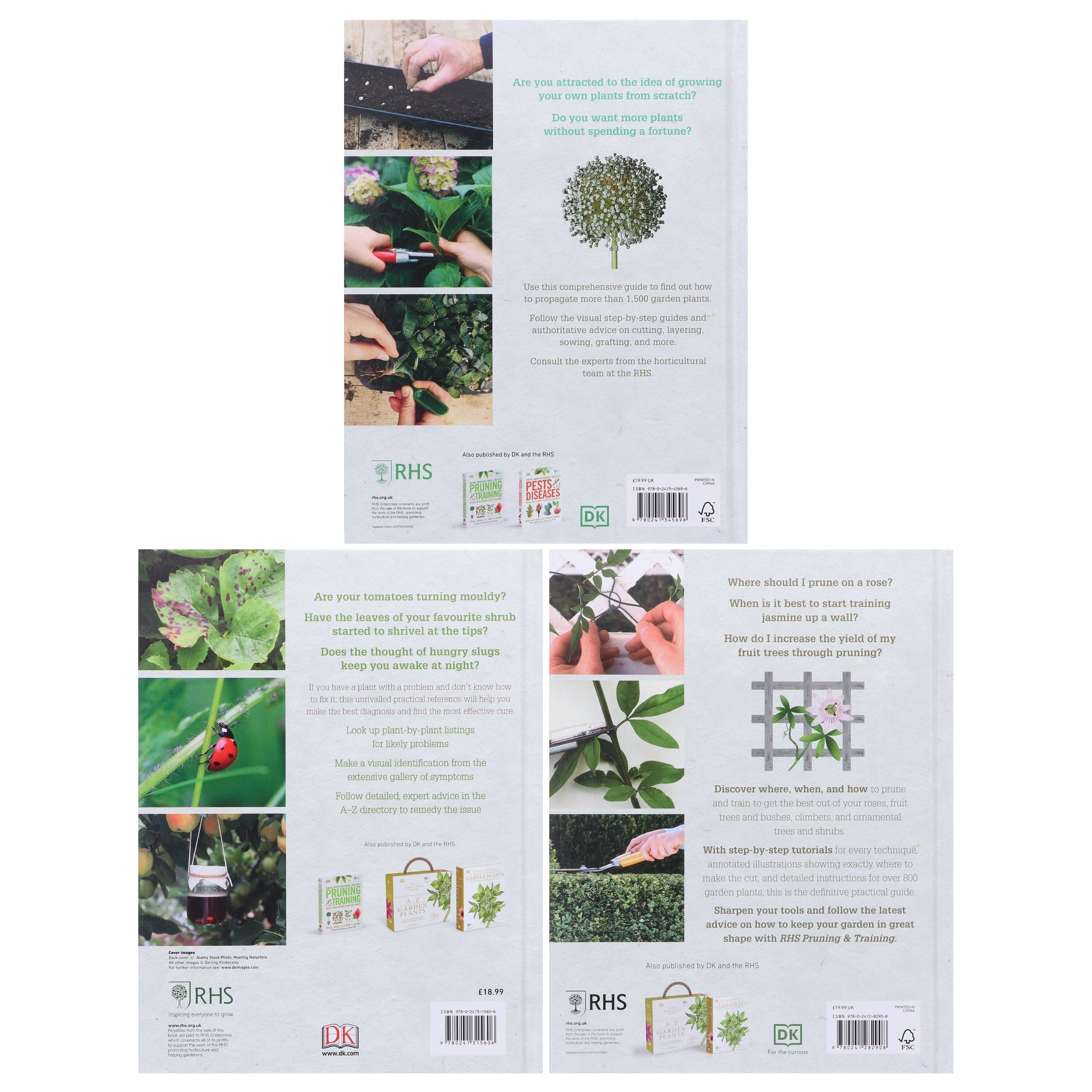 RHS Plants Collection: Plants, Pruning & Pests 3 Books Set By DK - Non Fiction - Hardback Non-Fiction DK