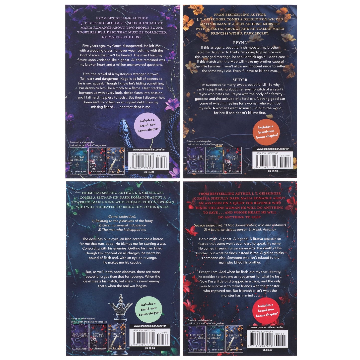 Queens and Monsters Series by J. T. Geissinger 4 Books Collection Set - Fiction - Paperback