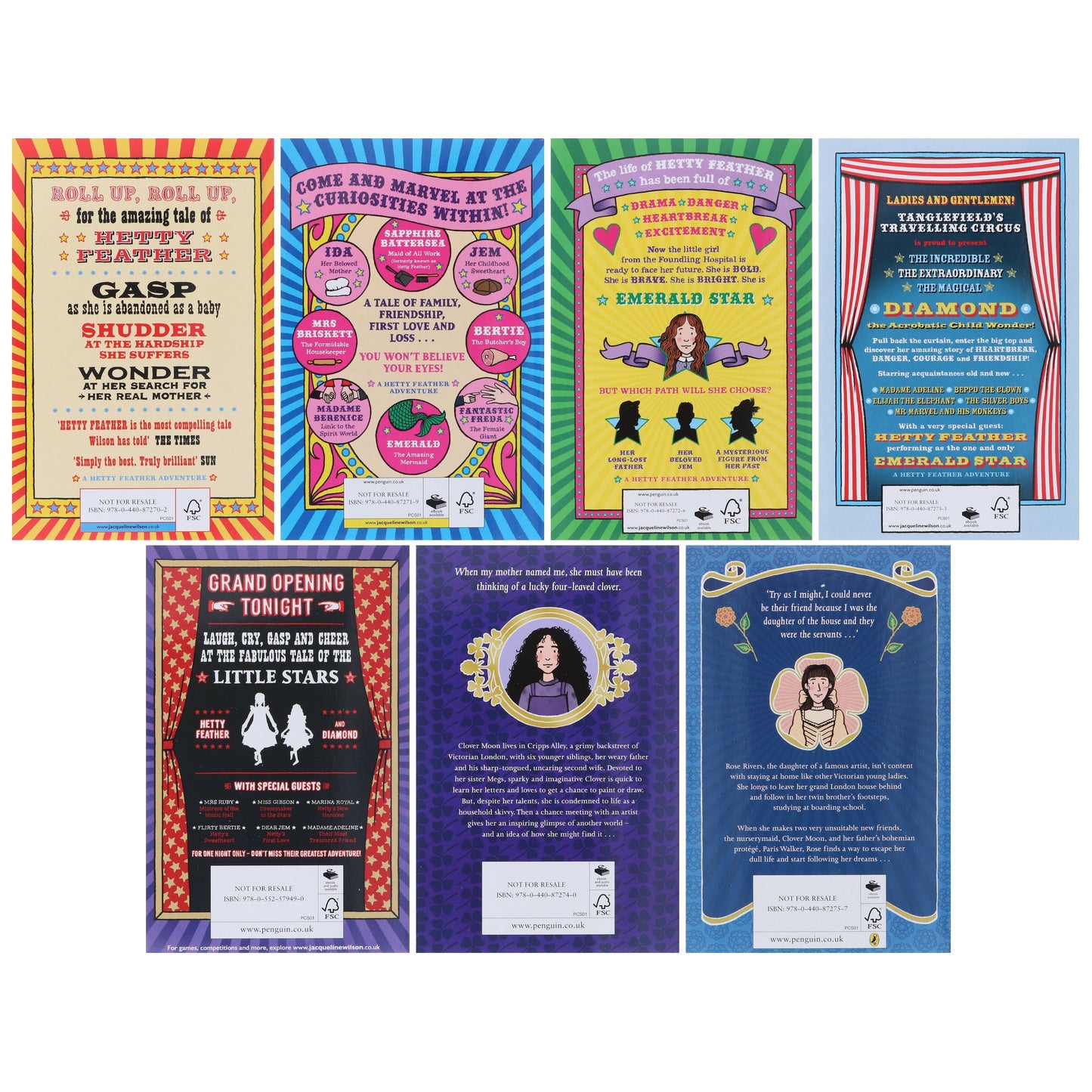Hetty Feather Series by Jacqueline Wilson Illustrated 7 Books Collection Set - Ages 9-11 - Paperback