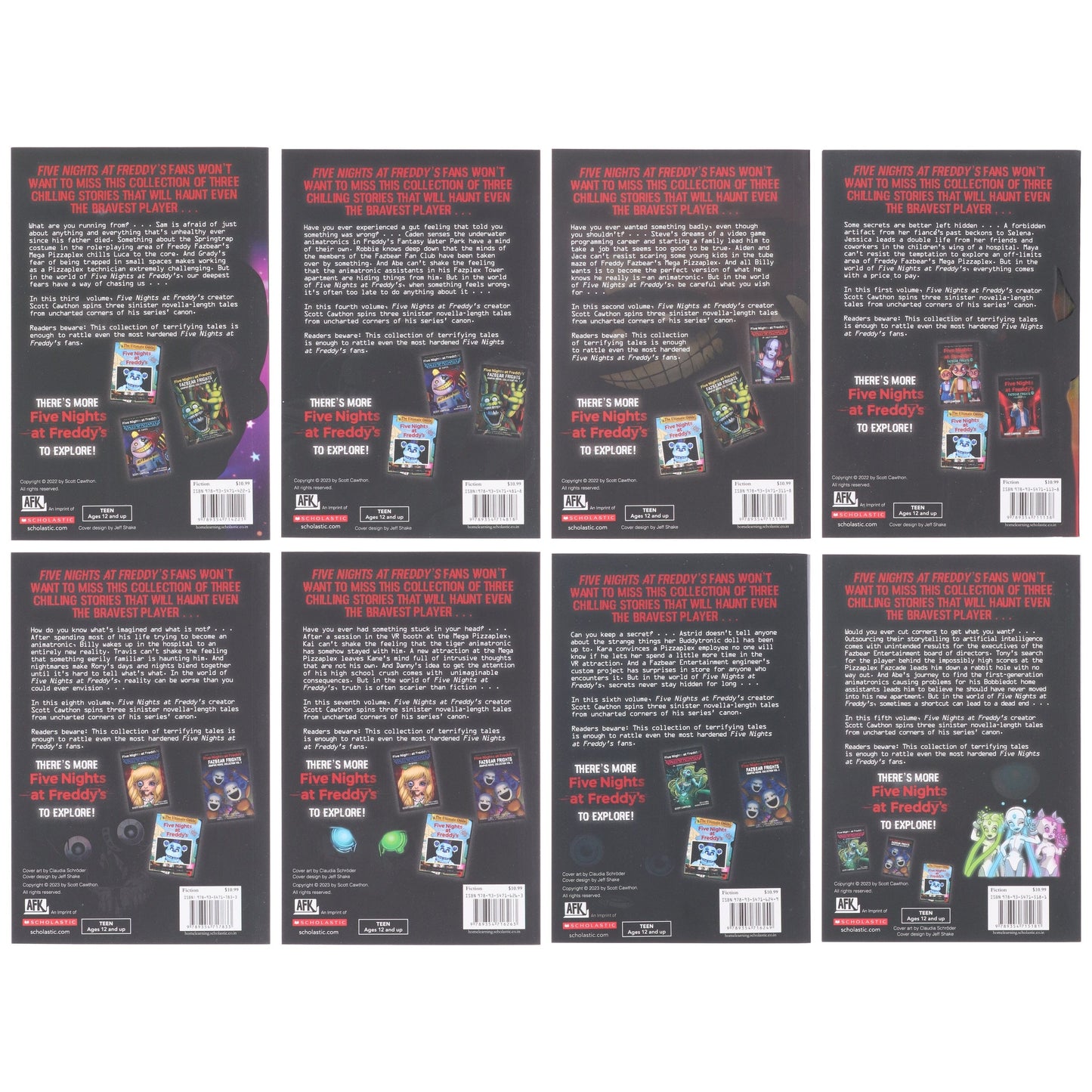 Five Nights at Freddy's: Tales from the Pizzaplex Series By Scott Cawthon 8 Books Collection - Ages 12-14 - Paperback