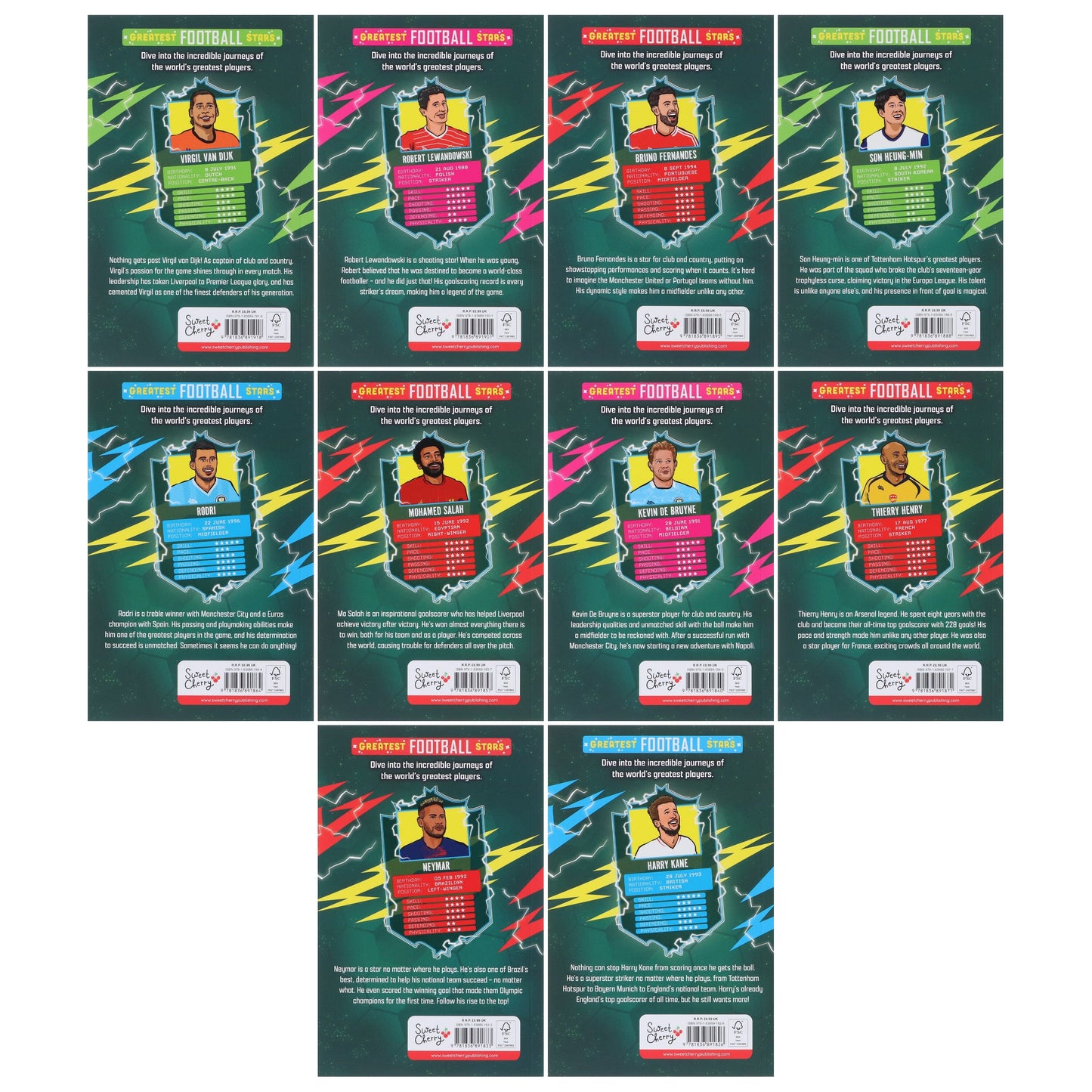 The Greatest Football Stars (Volume 2) by Luke Paton 10 Books Collection Box Set (Includes 10 Free Audiobooks!) - Ages 7-9 - Paperback