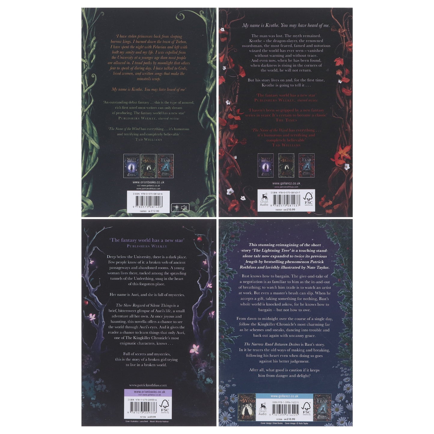 The Kingkiller Chronicle by Patrick Rothfuss 4 Books Collection Set - Fiction - Paperback