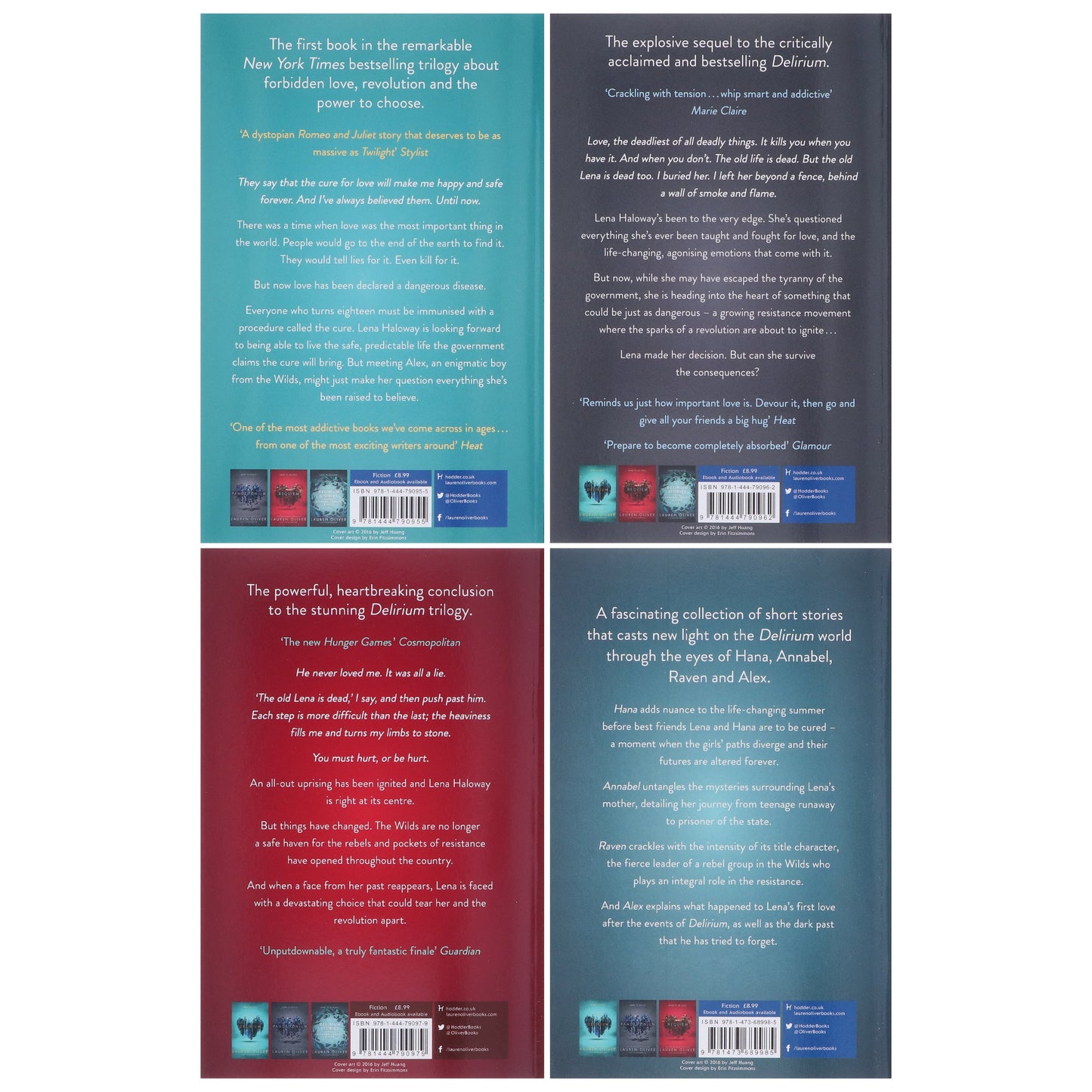 譫妄：勞倫‧奧利佛 (Lauren Oliver) 著《譫妄：全集 4 冊》- 青少年讀物 - 平裝本