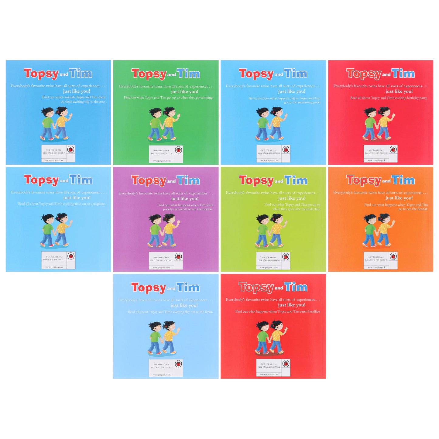 Topsy and Tim First Experience by Jean and Gareth Adamson 10 Books Collection Box Set - Ages 0-5 - Paperback